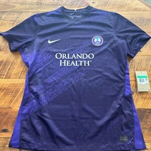 Orlando Pride Nike women’s soccer jersey. NWT women’s XL. Purple